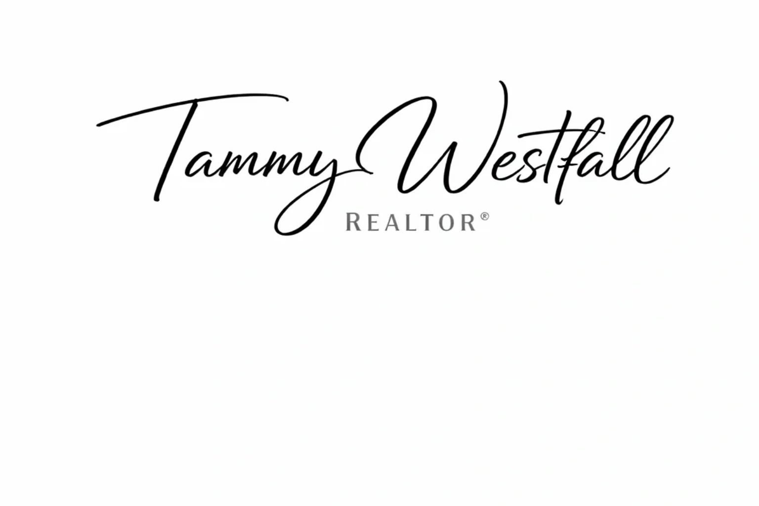 Elegant logo for Tammy Westfall, a professional realtor.