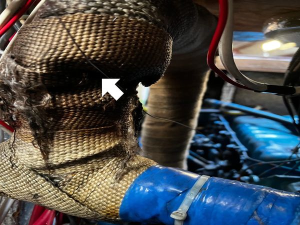 Wet exhaust sheered clean off due to rust