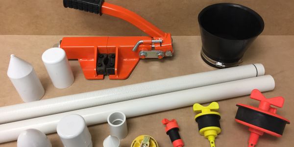 Environmental Drilling Supplies including PVC pipe and fittings, j-plugs, kwik klamps, and more