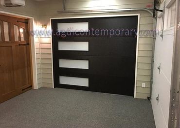 Need a contemporary garage door ? We have in stock contemporary and modern garage doors.