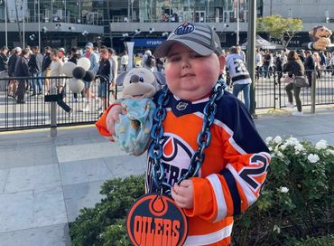 At the playoffs game in LA - Ben is ready to say Play Labamba Baby - Ben Stelter Foundation