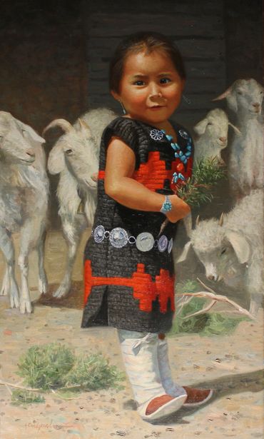 First visit Original Oil
on Canvas 30 x 18 Sold