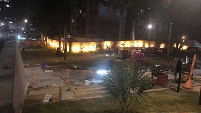 Proceso de construcción parque memorial inflexión, antiguo edificio Mónaco.