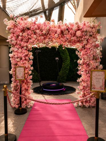 360 Video Booth rental creates cinematic slow-motion videos with instant sharing for weddings and Quinceañeras.
