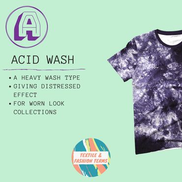 acid wash heavy distressed effect textile fashion terms dictionary glossary