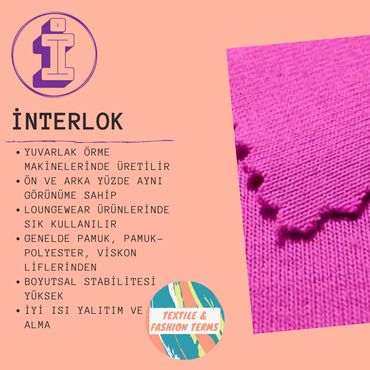 interlok örme kumaş moda tekstil terimleri sözlük sözlüğü 