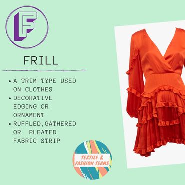 frill trim textile fashion terms dictionary glossary