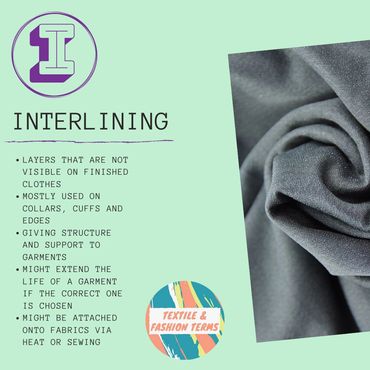 interlining textile fashion terms dictionary glossary