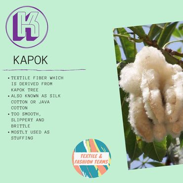 kapok textile fiber plant textile fashion terms dictionary glossary