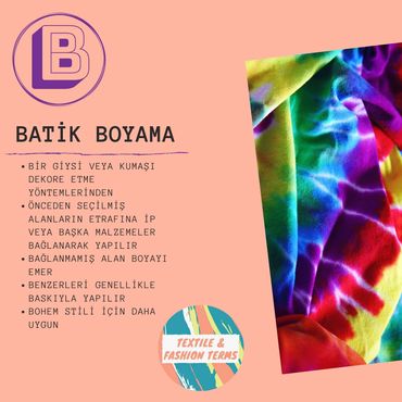 batik boyama el yapımı moda tekstil terimleri sözlük sözlüğü 