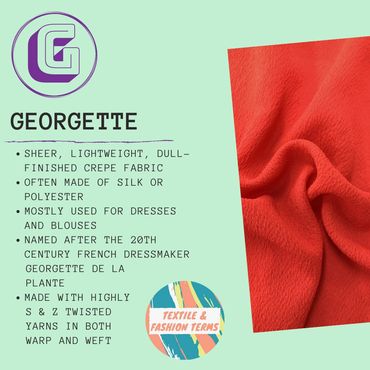 georgette crepe fabric textile fashion terms dictionary glossary