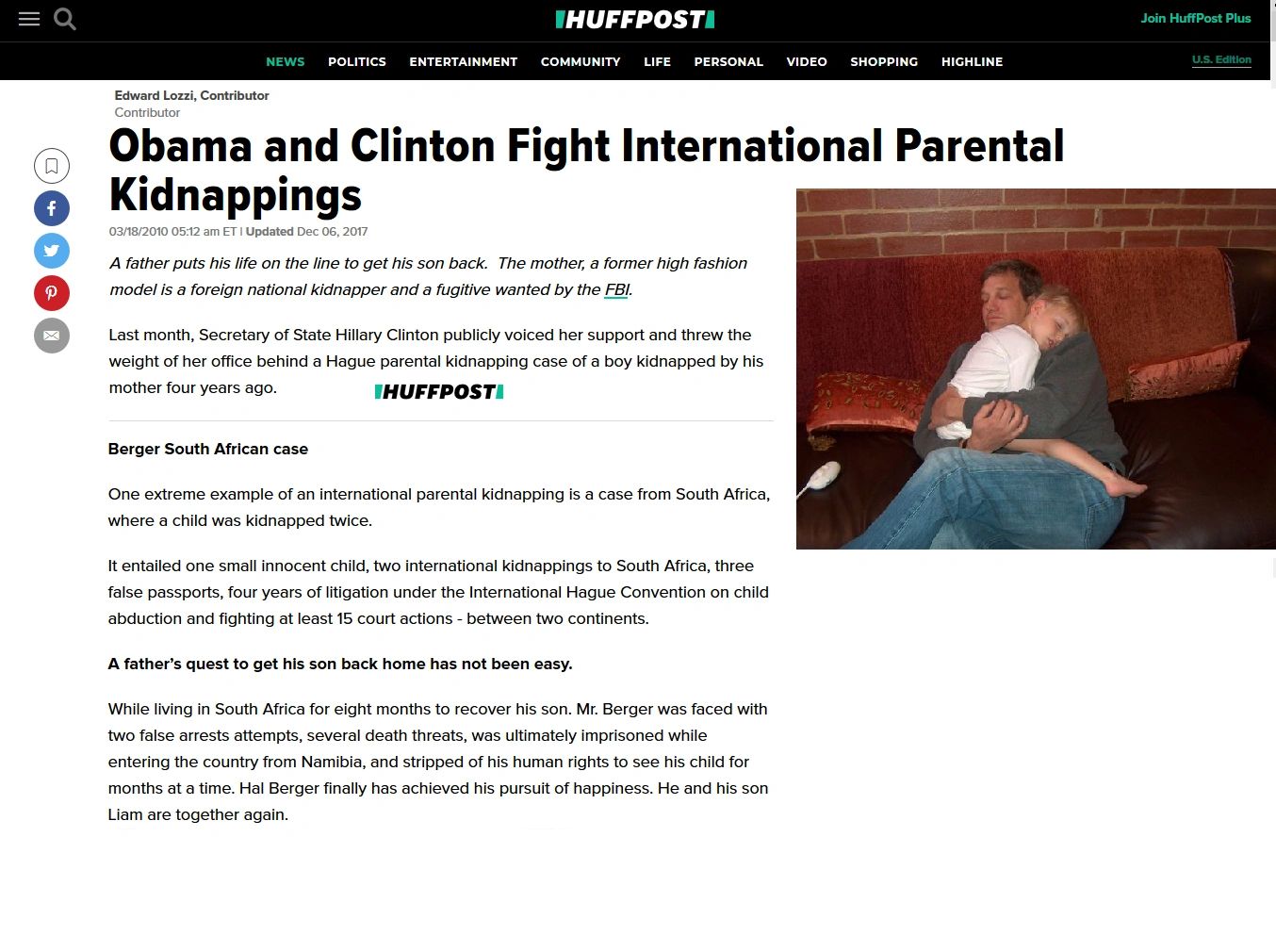 Hal Berger and son Liam South Africa Marina Capital Group "Over the Edge" book