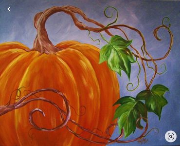 A Pumpkin w/Vines 1