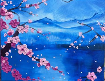 Cherry Blossoms on Lake Dimensional