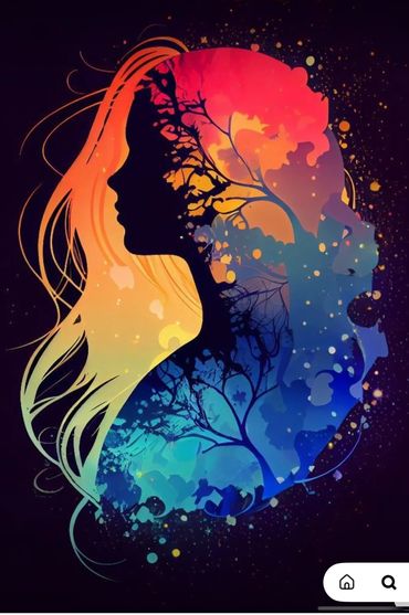 Sillouette Lady Head