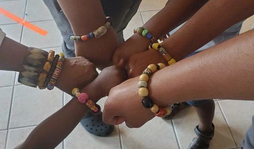 Glass beads from Ghana West, Africa
