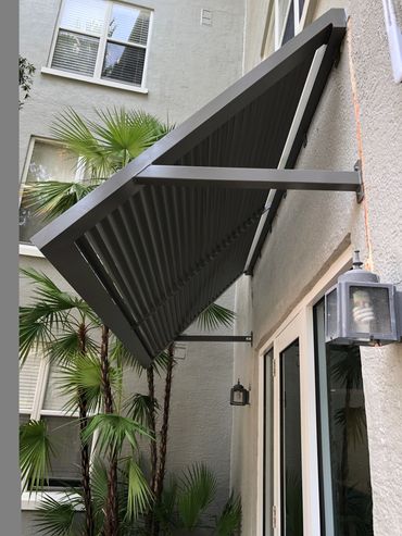 Louvered Sunshade Structures metal awnings tampa fl