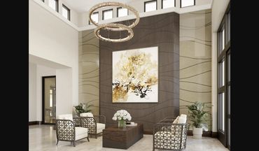 Caymas clubhouse lobby in Naples, FL