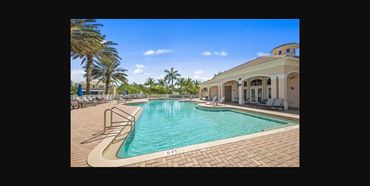 Community pool at the Coral Lakes clubhouse, part of Sawgrass at Coral Lakes in Cape Coral, FL