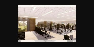 Rendering of the fitness center at Kingston South's amenity campus