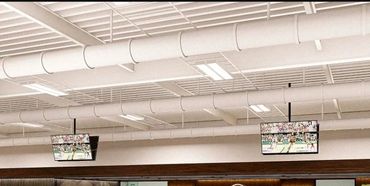 Rendering of the indoor pickleball courts and social club at Kingston