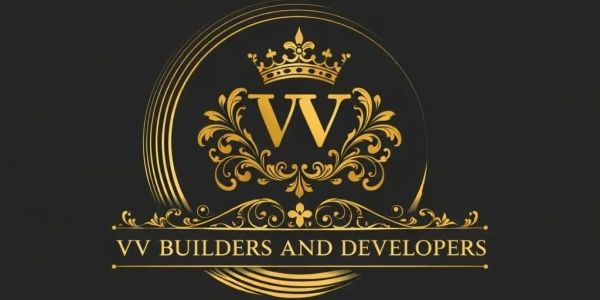 Elegant logo for VV Builders and Developers.