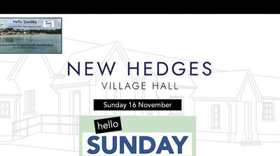 New Hedges Hall this Sunday!