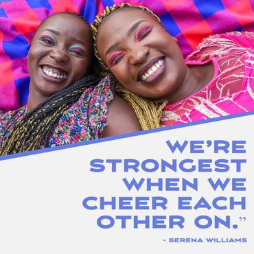 We're strongest when we cheer each other on. Quote by Serena Williams
