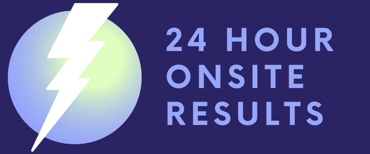 Logo for 24 Hour Onsite Results