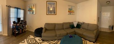 weekly reset after clean and functional family room