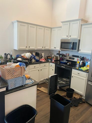 first initial clean before kitchen