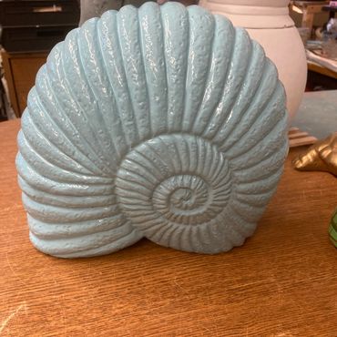 Large shell concrete statue