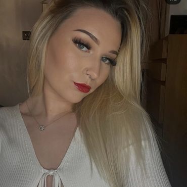 A picture of a client selfie Russian lashes in bristol