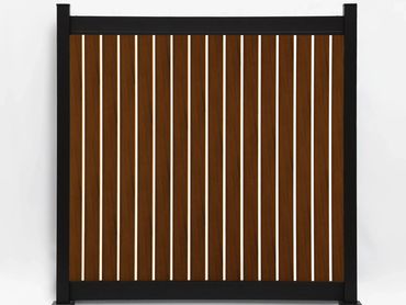 Florida Aluminum Alliance Product - Vertical Fence with semi-private panels, featured here with brow