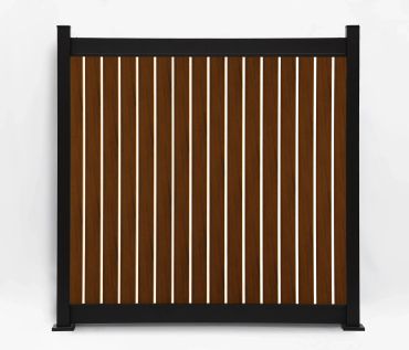 Florida Aluminum Alliance Product - Vertical Fence with semi-private panels, featured here with brow