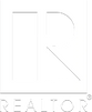 Black and white Realtor logo with stylized R and text.