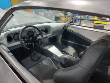 A full custom interior, hand built to fit the driver perfectly. 