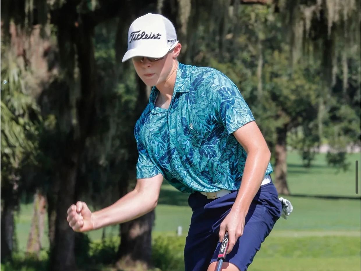 Jonathan, his sophomore year of high school, competing in a junior tour event.