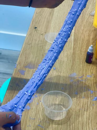 Slime making at children's science open lab