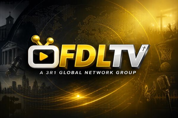 FDLTV logo with global and religious themes.