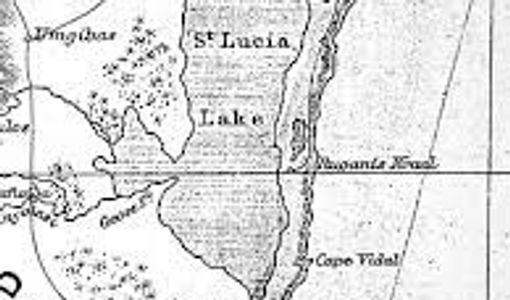 Image of old map of St Lucia South Africa