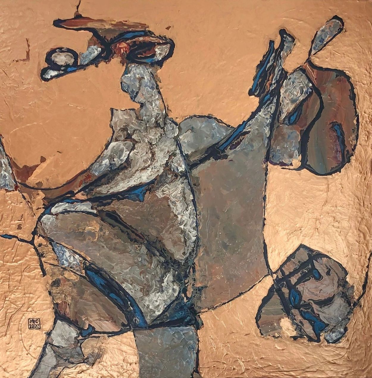 Vesuvian Musings: Bad Rabbit. 35x36. Acrylic on Canvas. $1800