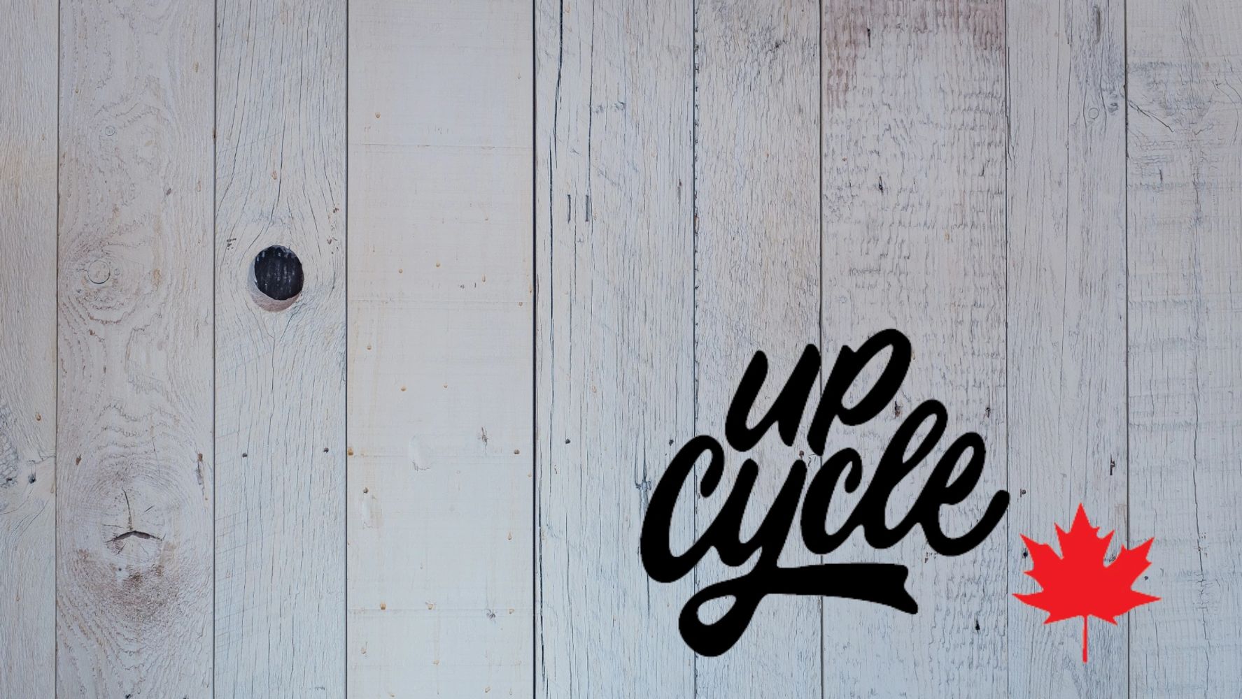 UpCycle Canada Logo on wood background