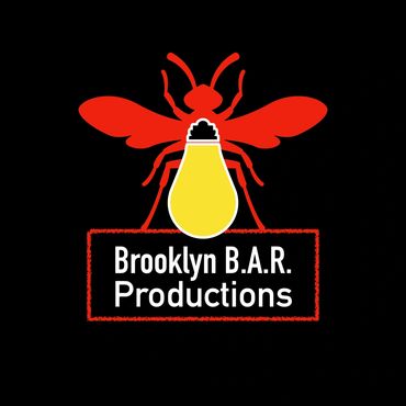 Black background. Red bug with yellow lightbulb. Brooklyn B.A.R. Productions.