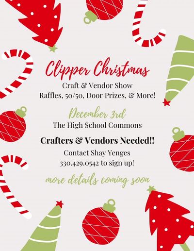 Clipper Christmas 🎄 

Vendor spots are filled as of 9/11/22 to be added to our wait list email VP@p