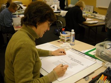 Carol Savage in one of 3 classes taught by Julian Waters.