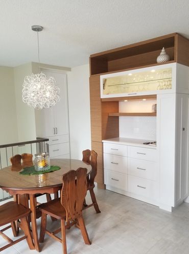 Contemporary kitchen design white bamboo ASENADESIGN