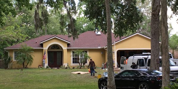 New Smyrna Beach roof replacement storm damage. Reroof. After picture.