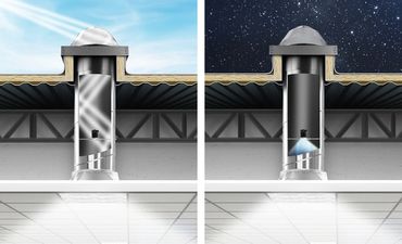Solatube TDD system at day and night