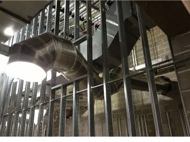 Routing a 750DS Solatube unit through a wall to deliver light to an interior space before the wall i